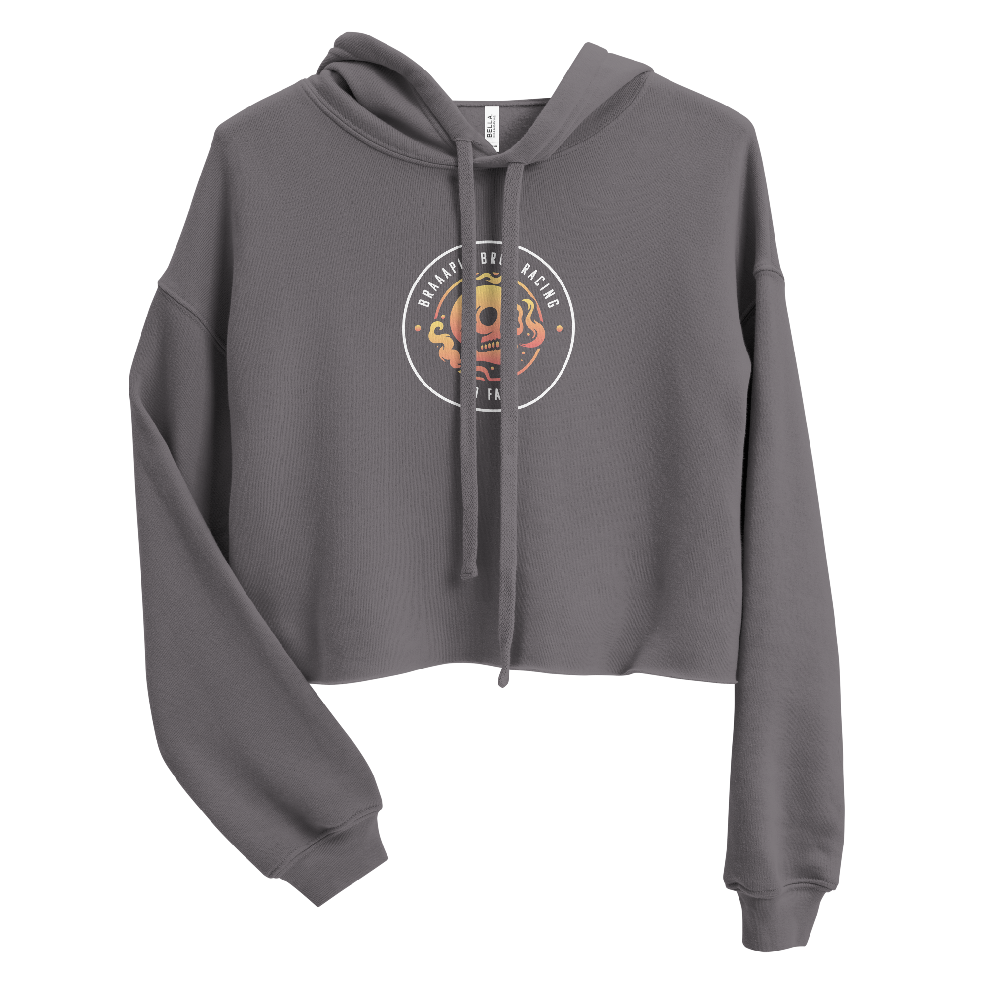 Smokey Skull Crop Hoodie